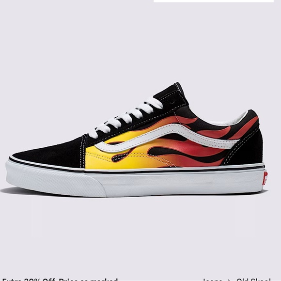 Vans Other - Vans Old Skool Flame Sneakers size 9 men 10.5 women